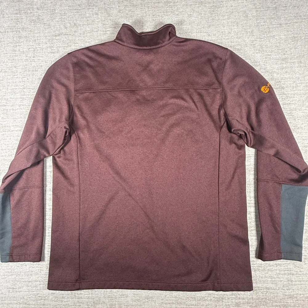 The North Face 1/4 Zip Pullover Mens XL Burgundy Stretch L/S US Freeskiing CUG0